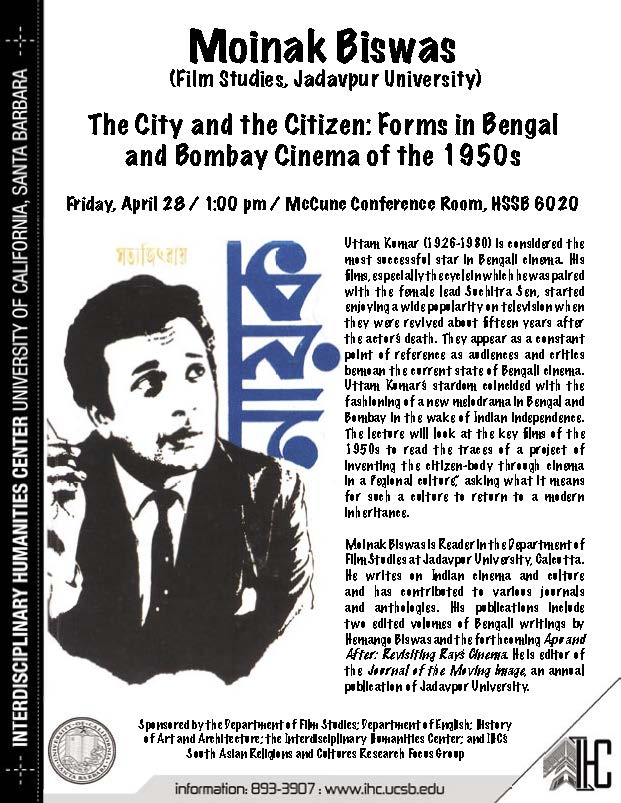 The City and the Citizen: Forms in Bengali and Bombay Cinema of the 1950s -  Interdisciplinary Humanities Center UCSB