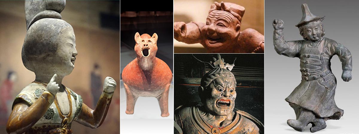 Historical statues and sculptures displaying emotion