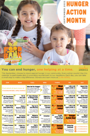 Hunger Action Month flyer